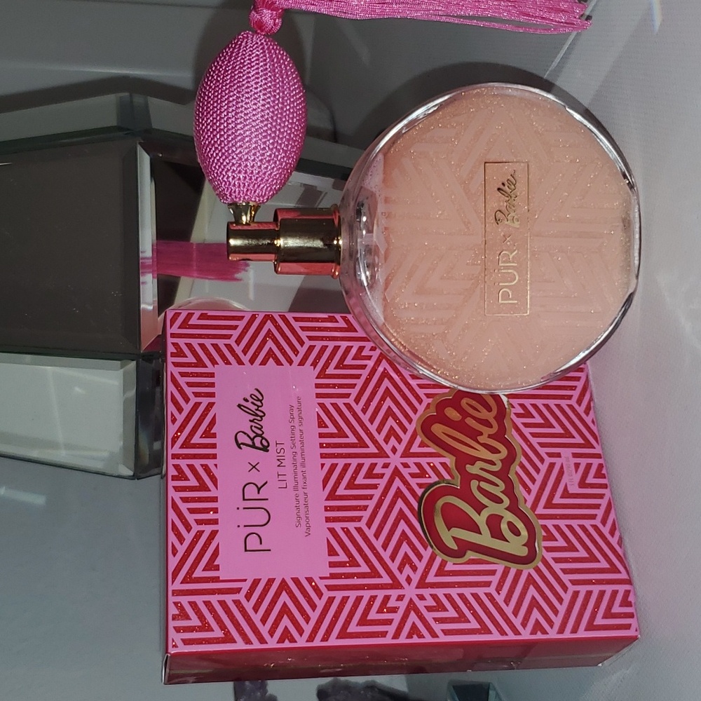 NIB PUR x Barbie Lit Mist Signature Illuminating Setting Spray 3 oz.
